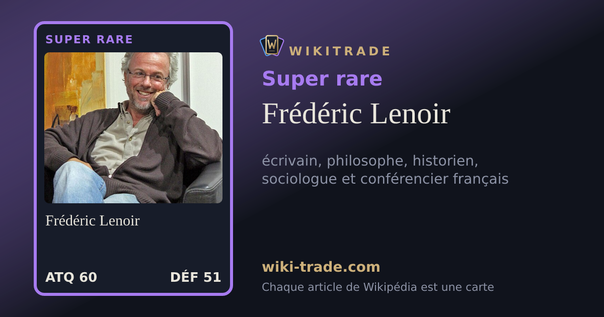 Frédéric Lenoir — carte Super rare