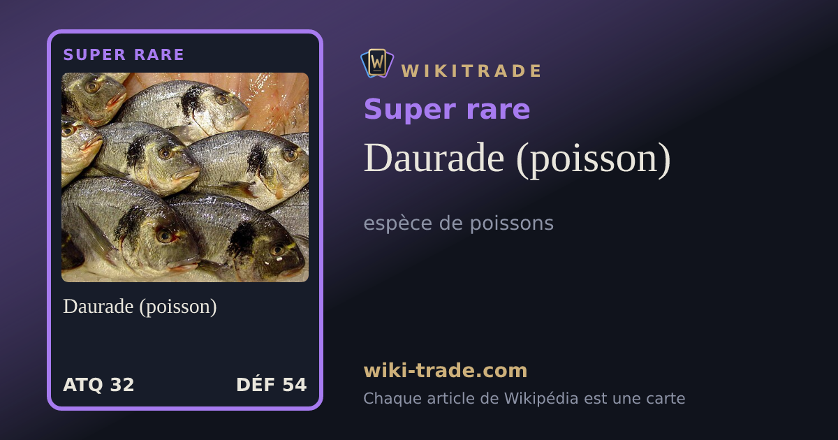 Daurade (poisson) — carte Super rare