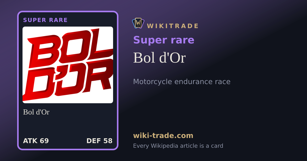 Bol d'Or — Super rare card