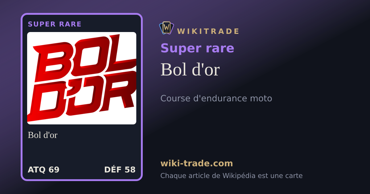 Bol d'or — carte Super rare