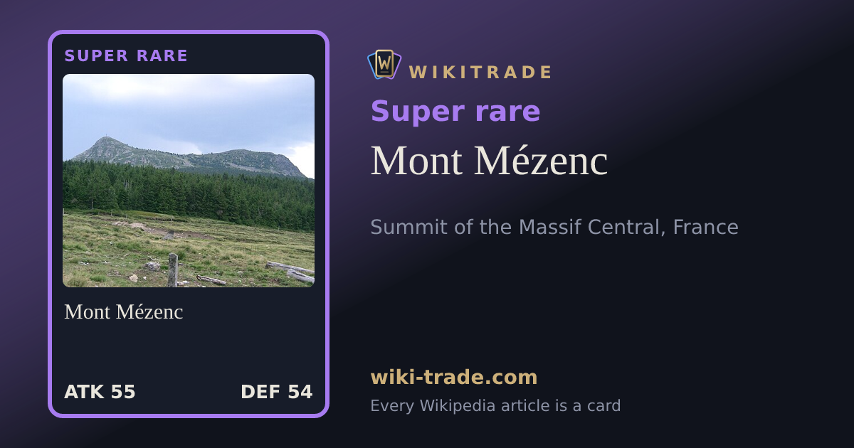 Mont Mézenc — Super rare card