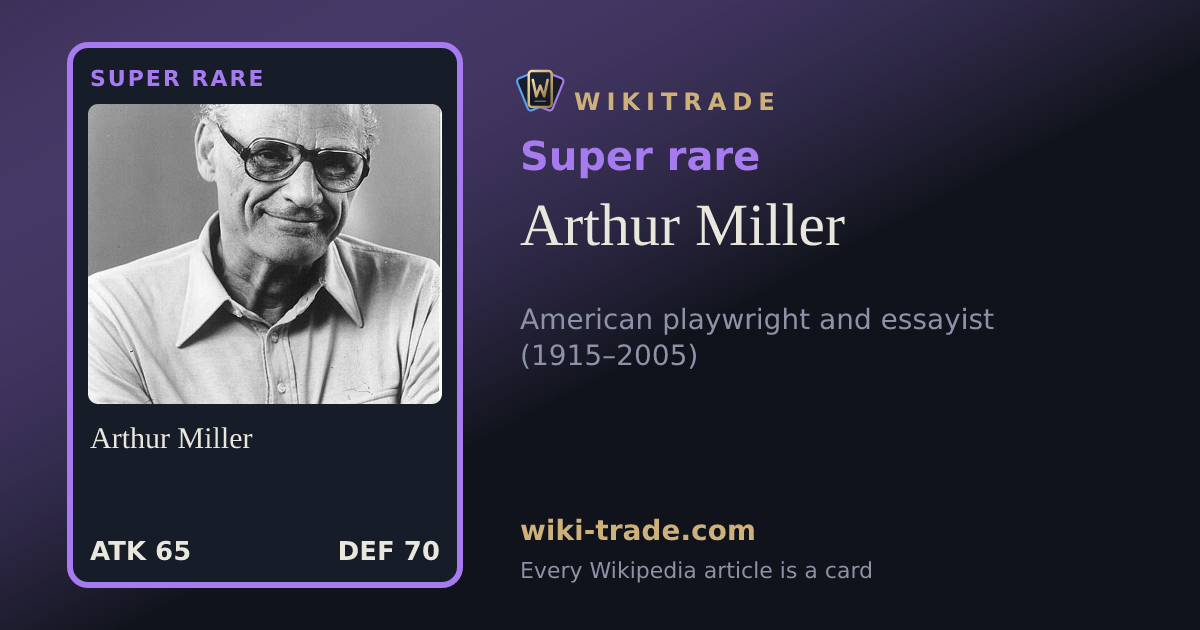 Arthur Miller — Super rare card
