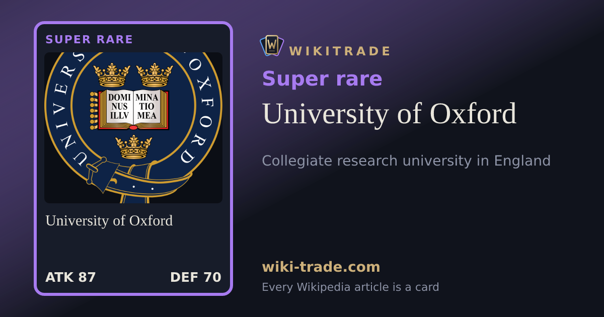 University of Oxford — Super rare card