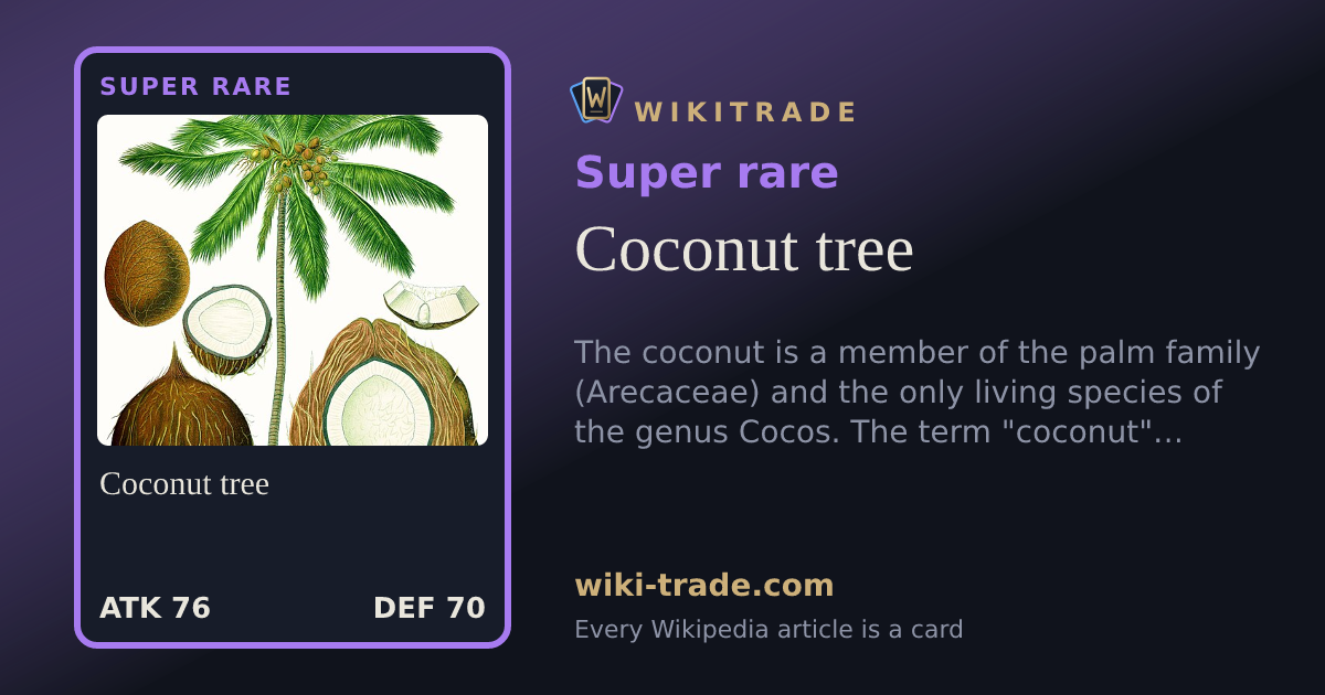 Coconut tree — Super rare card