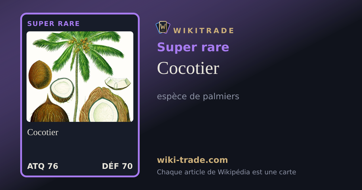 Cocotier — carte Super rare
