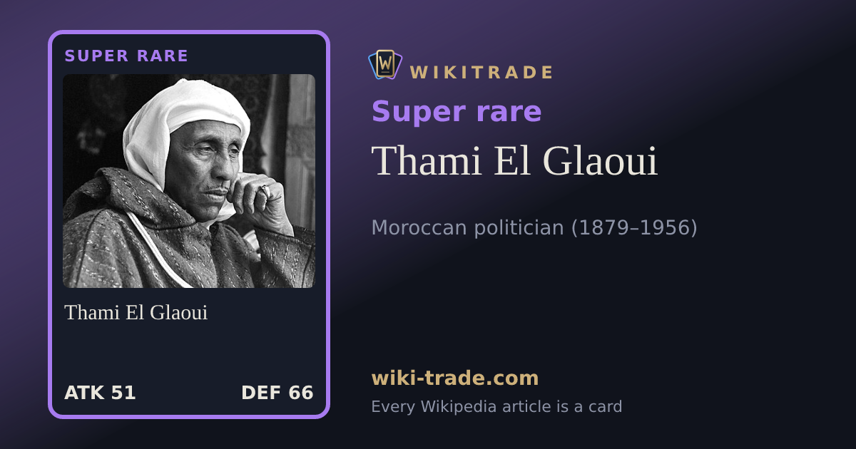 Thami El Glaoui — Super rare card