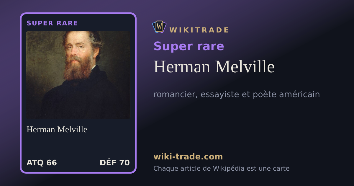Herman Melville — carte Super rare