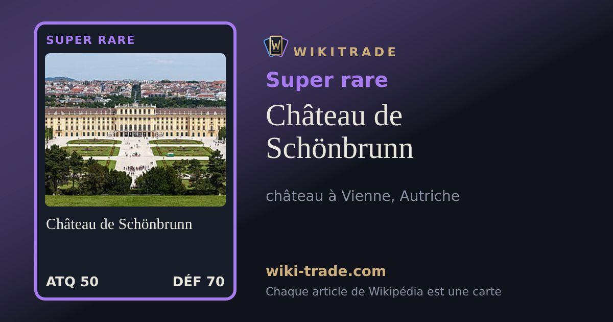 Château de Schönbrunn — carte Super rare