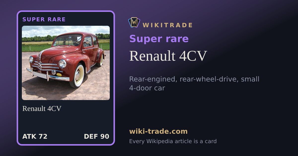 Renault 4CV — Super rare card