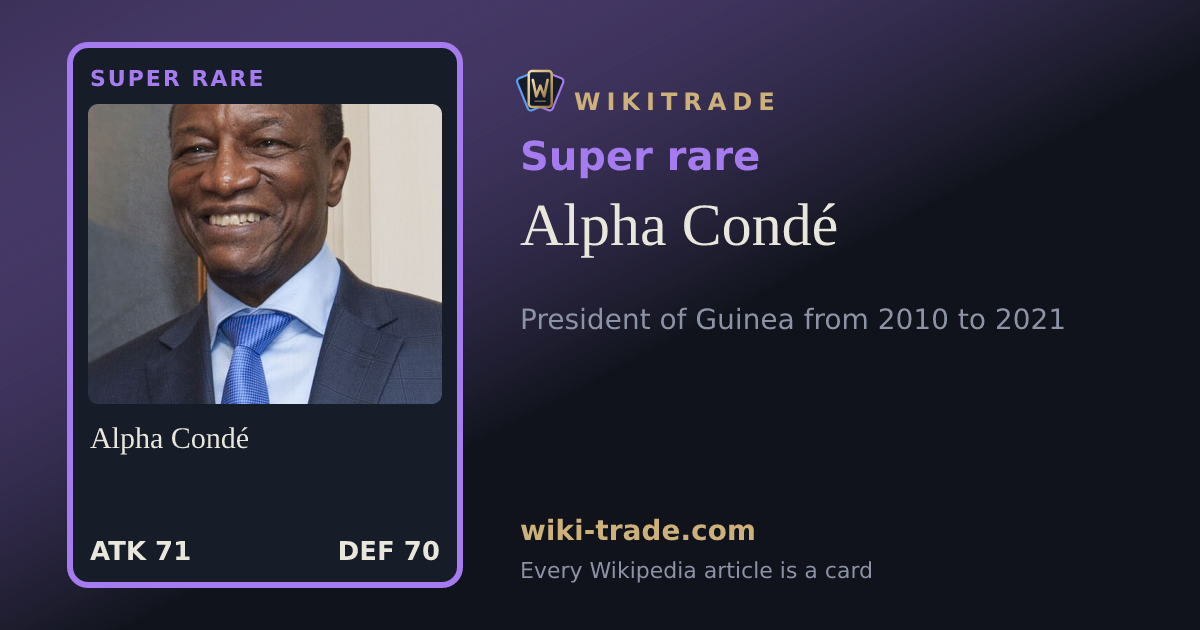 Alpha Condé — Super rare card