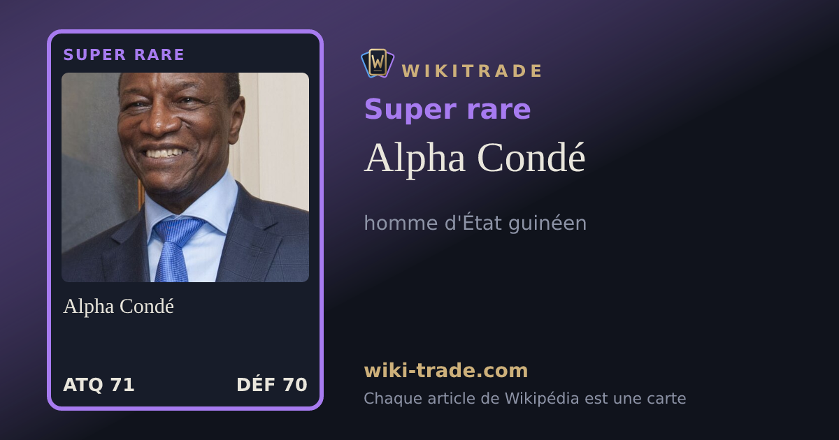 Alpha Condé — carte Super rare