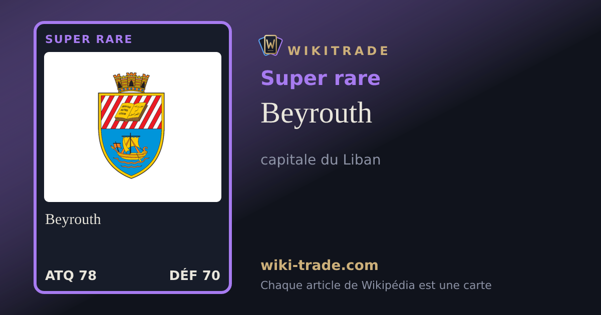 Beyrouth — carte Super rare