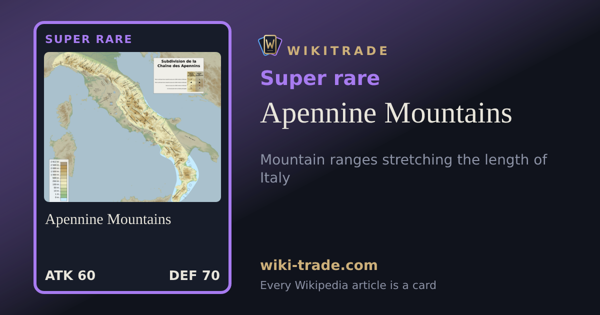 Apennine Mountains — Super rare card