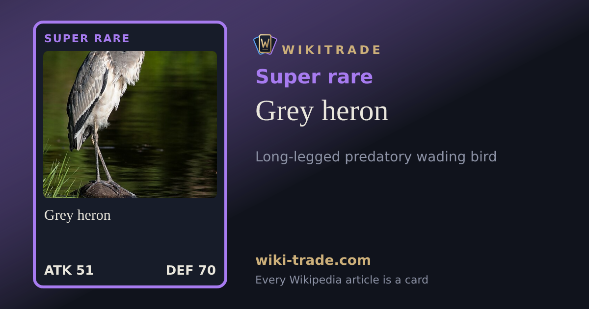 Grey heron — Super rare card
