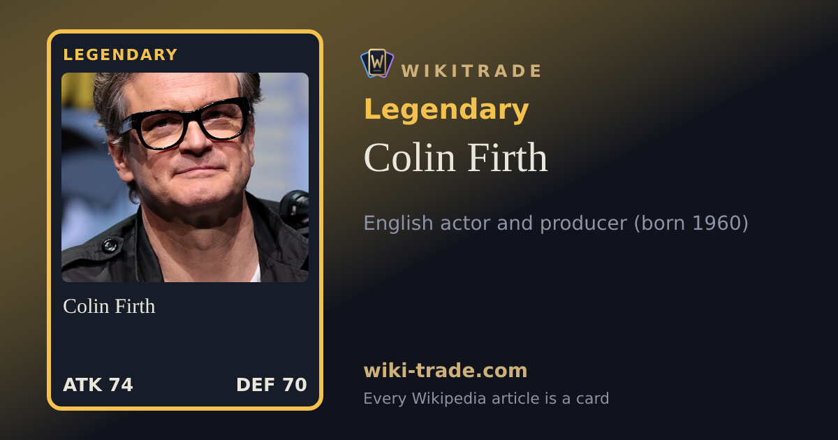 Colin Firth — Legendary card