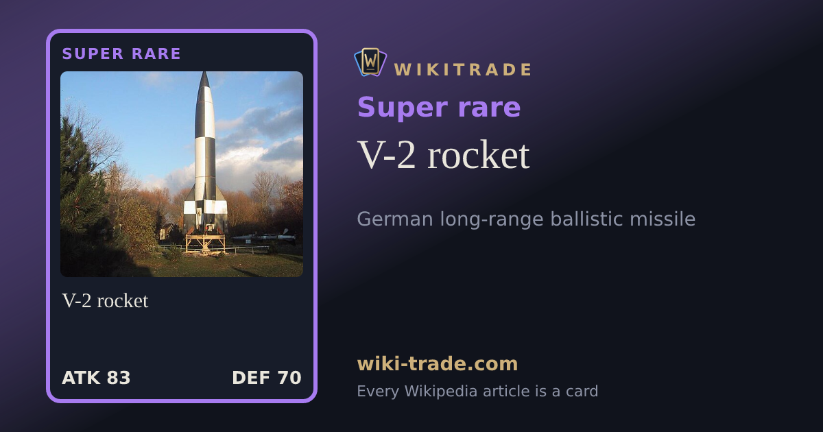 V-2 rocket — Super rare card