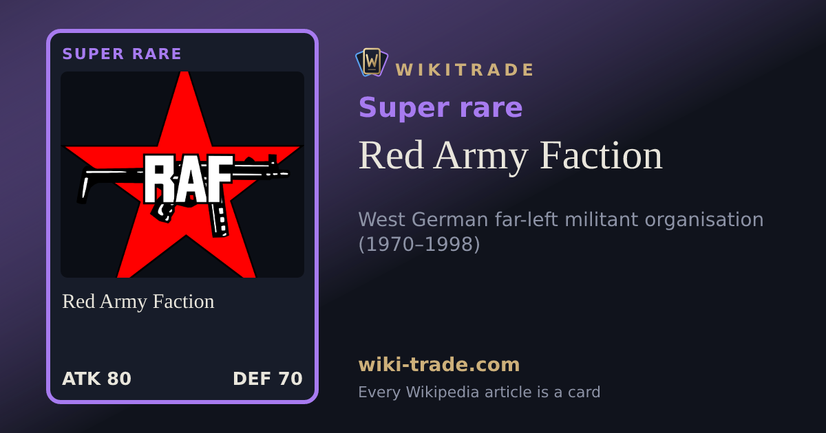 Red Army Faction — Super rare card