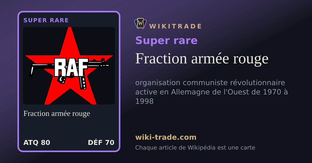Fraction armée rouge — carte Super rare