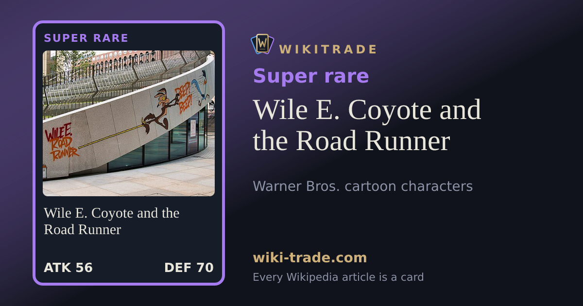 Wile E. Coyote and the Road Runner — Super rare card
