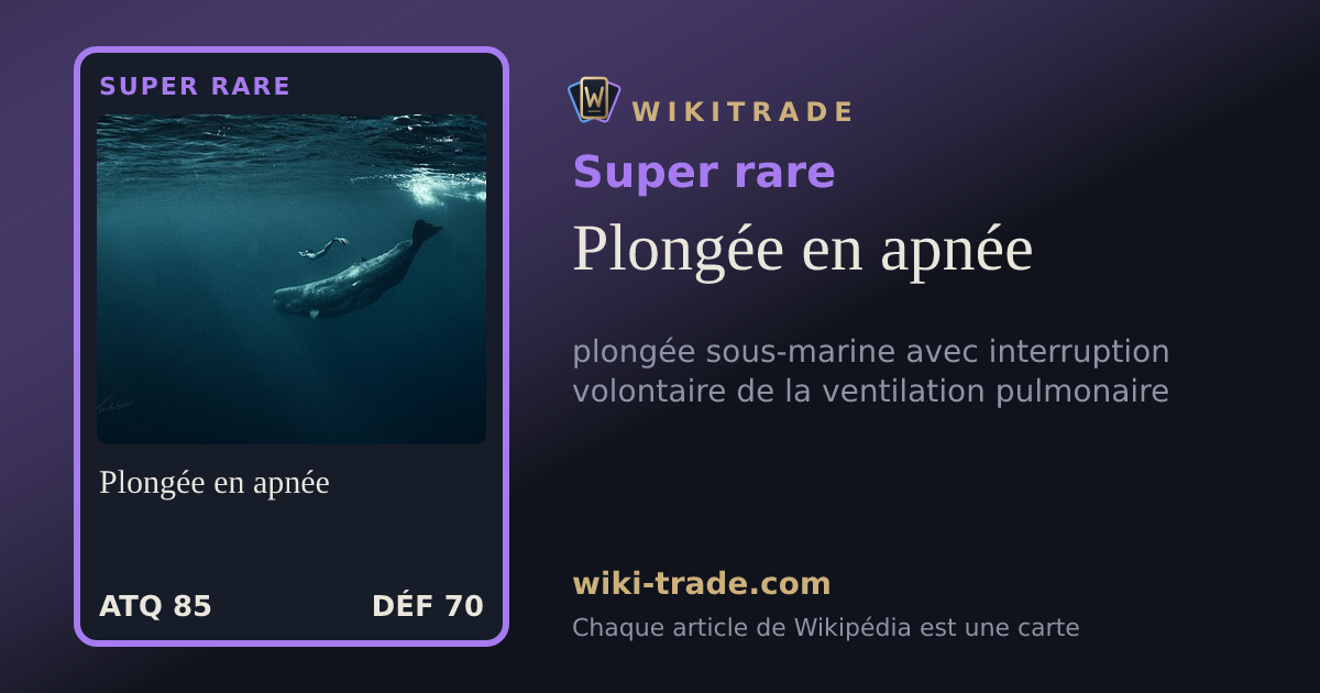Plongée en apnée — carte Super rare