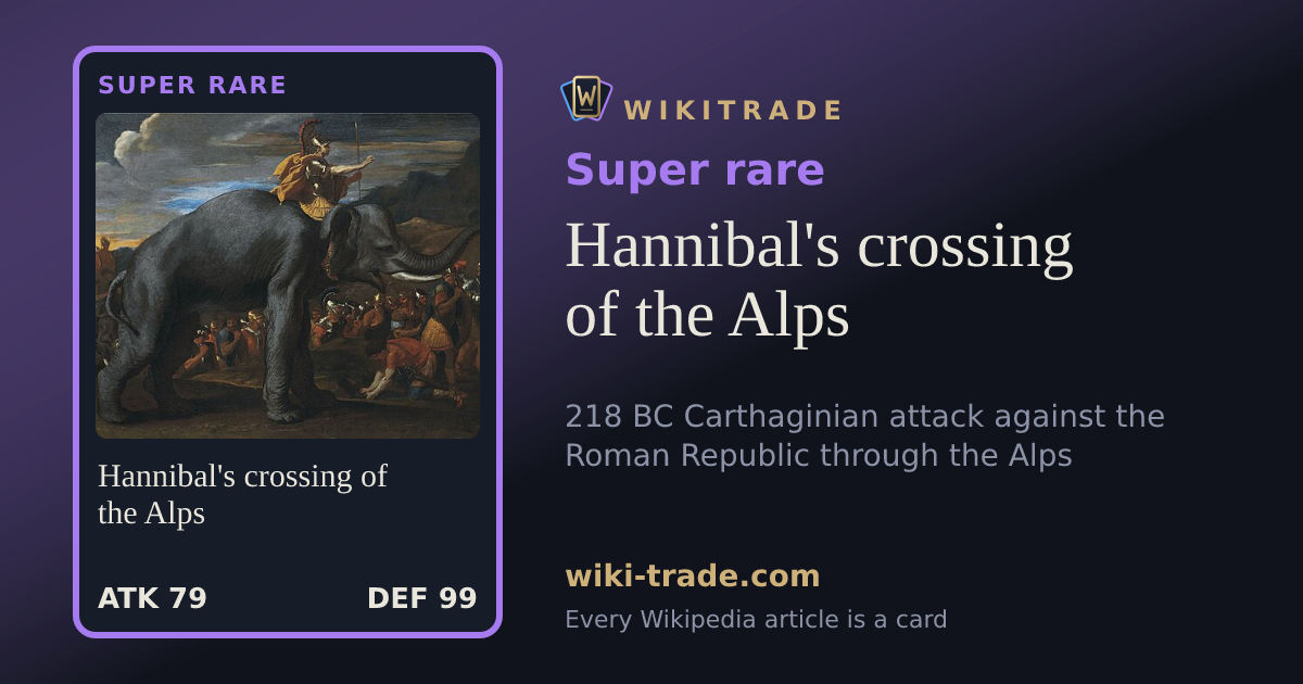 Hannibal's crossing of the Alps — Super rare card