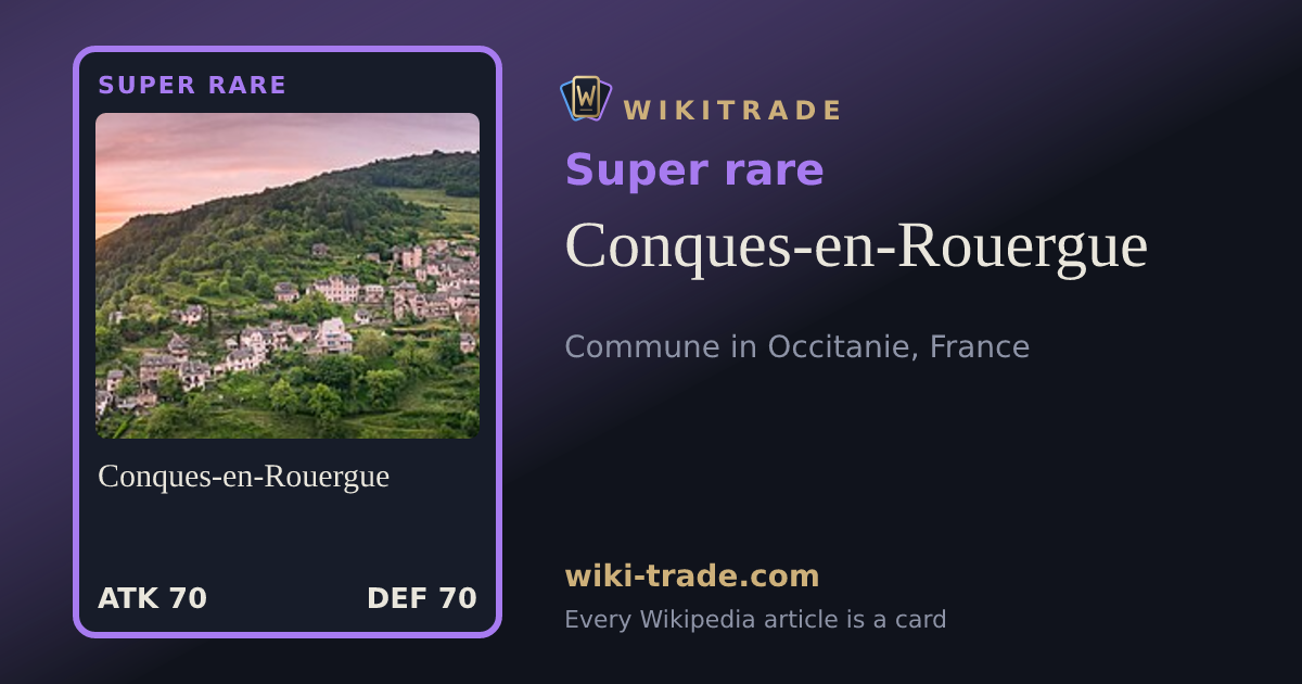 Conques-en-Rouergue — Super rare card