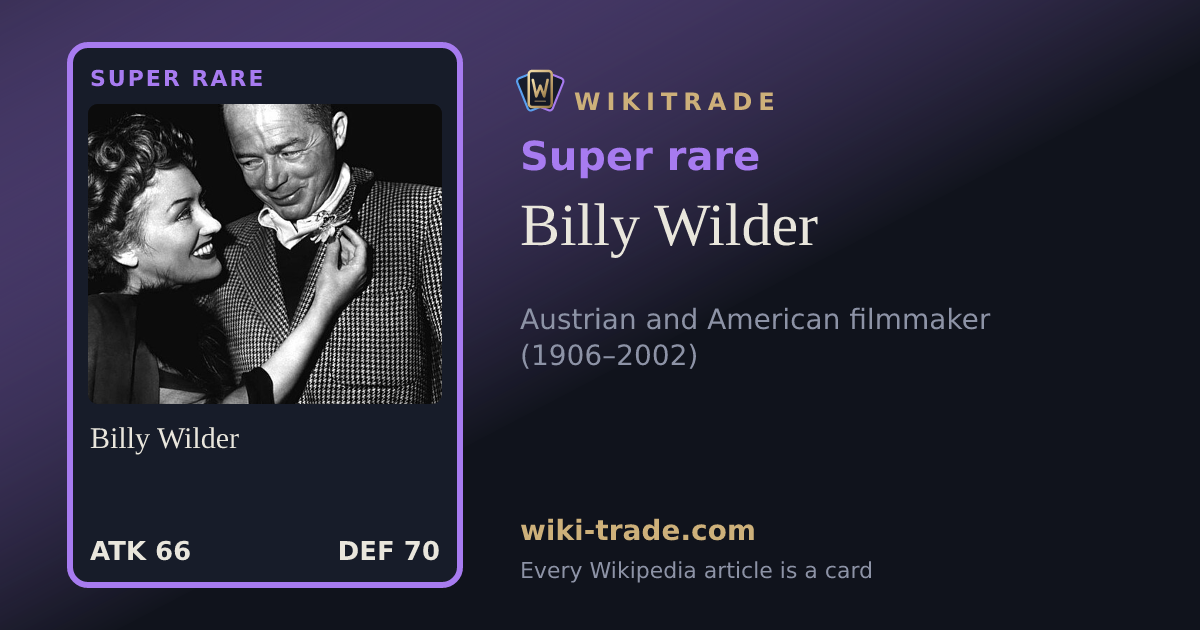 Billy Wilder — Super rare card