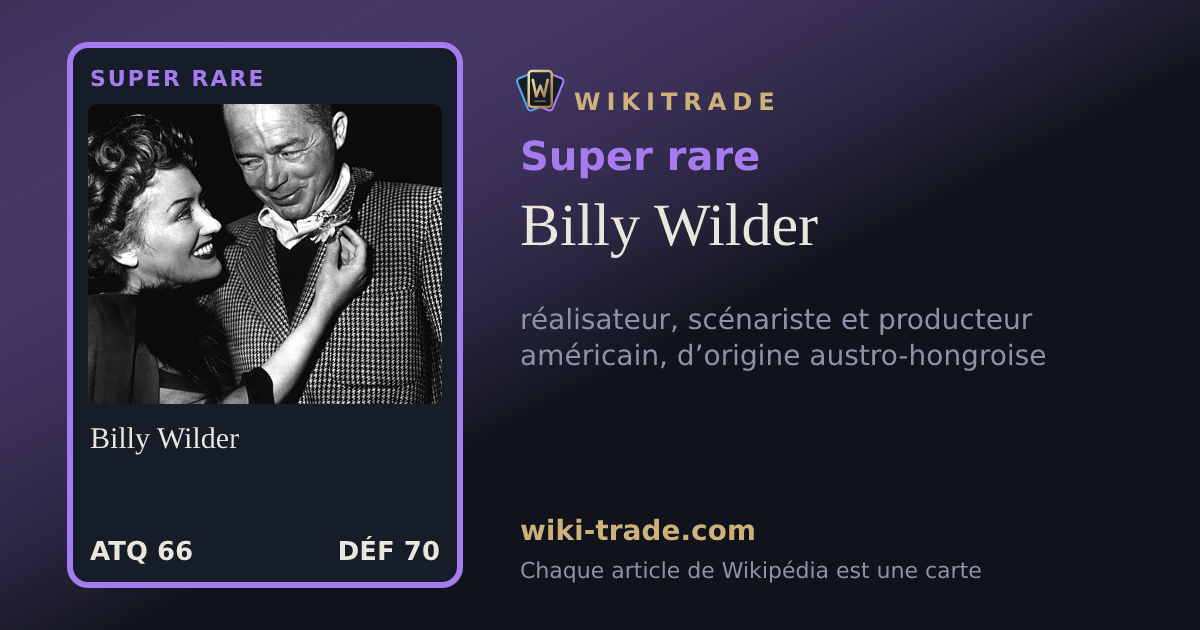 Billy Wilder — carte Super rare