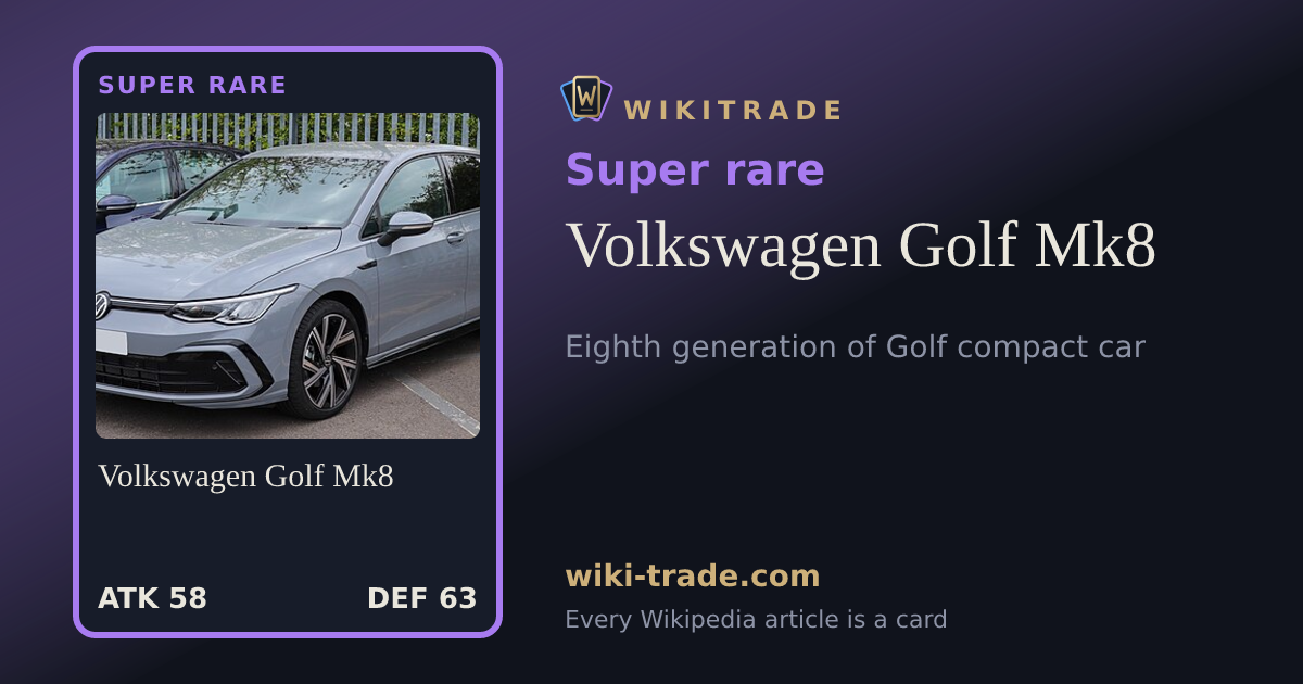 Volkswagen Golf Mk8 — Super rare card
