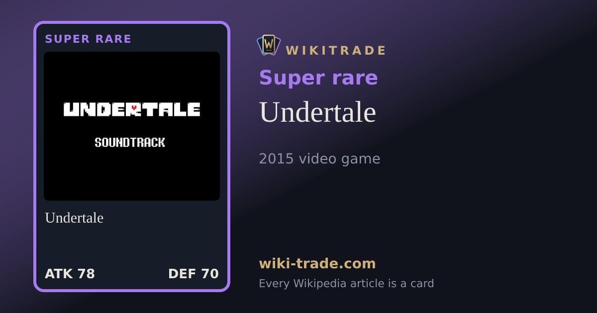 Undertale — Super rare card