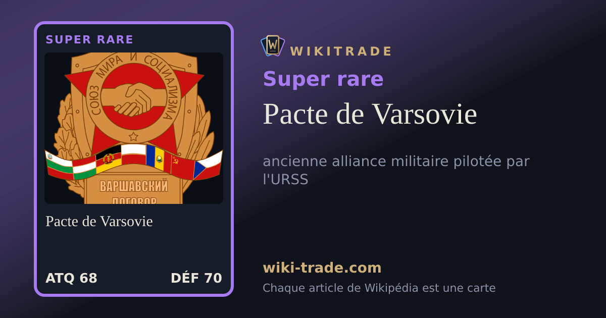 Pacte de Varsovie — carte Super rare