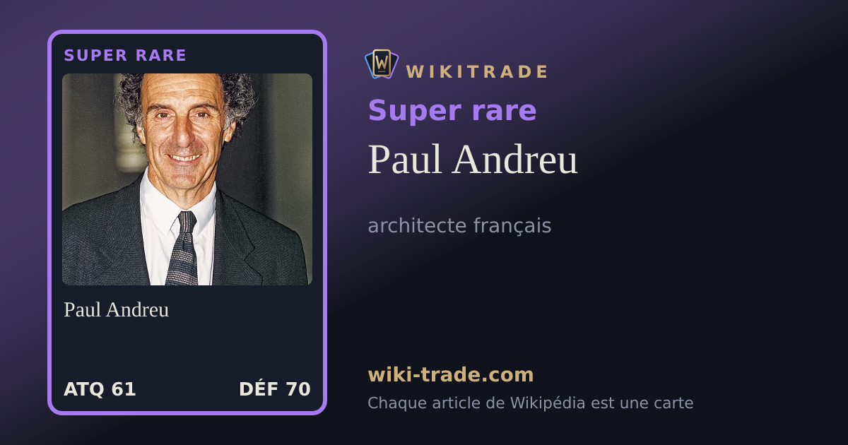 Paul Andreu — carte Super rare