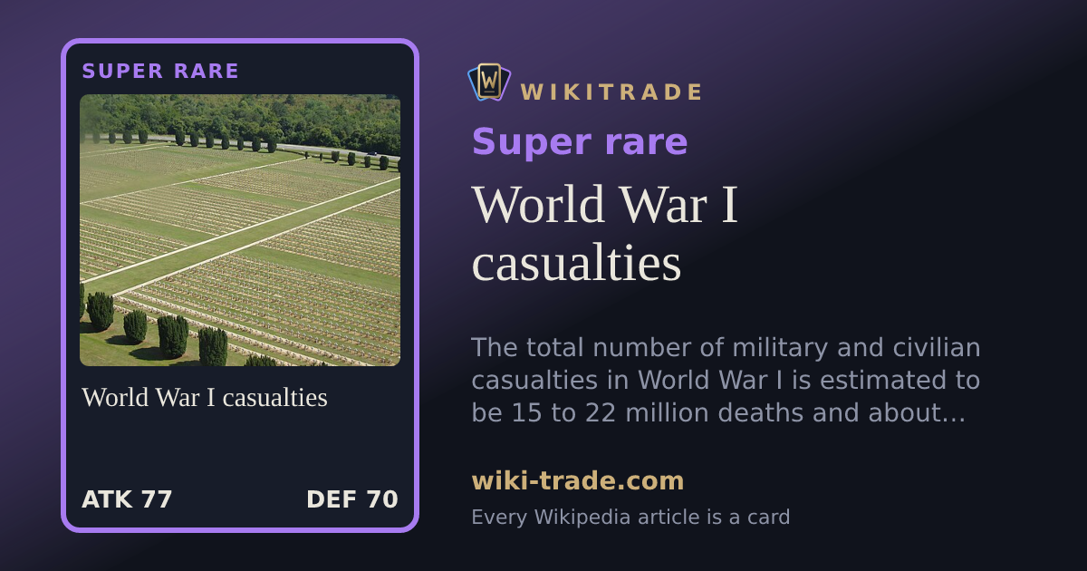 World War I casualties — Super rare card
