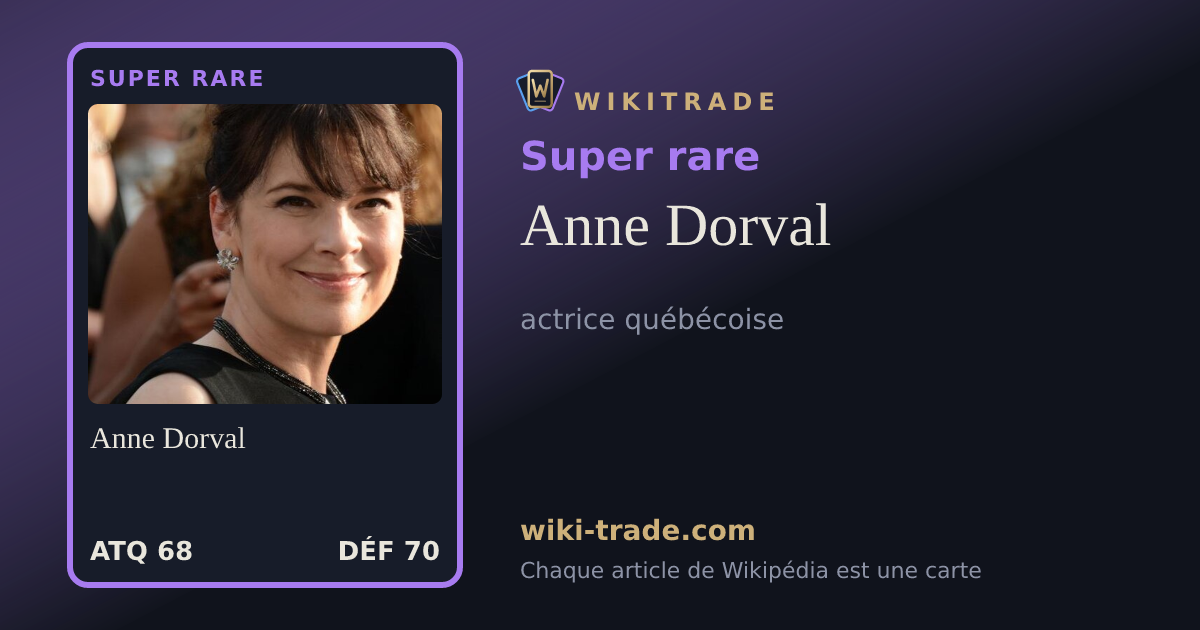 Anne Dorval — carte Super rare