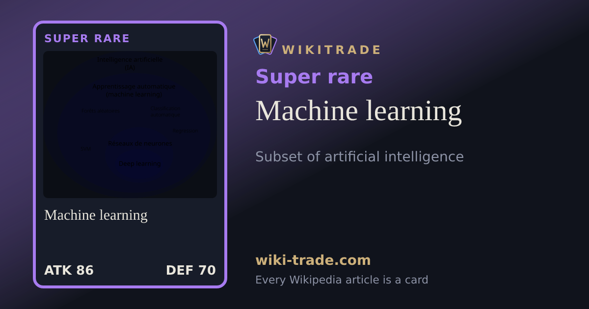 Machine learning — Super rare card