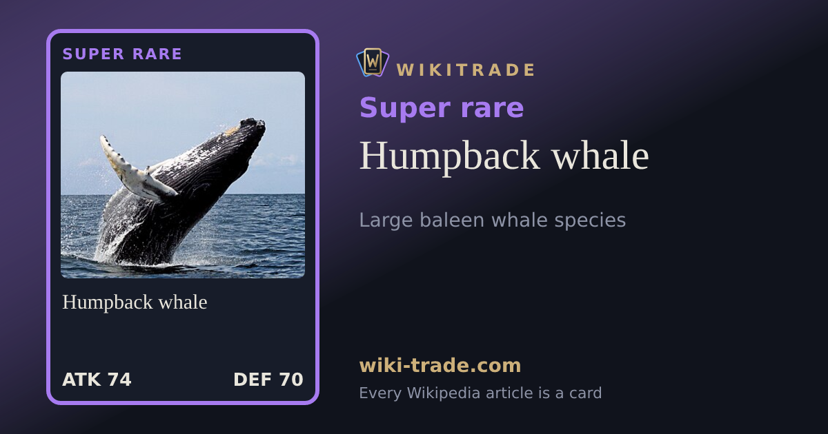 Humpback whale — Super rare card