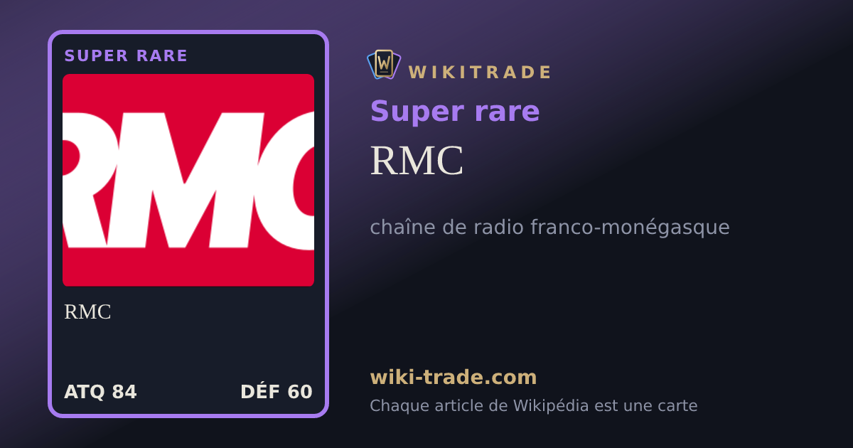 RMC — carte Super rare