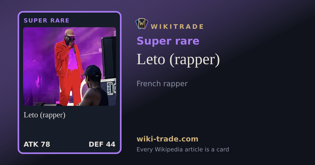 Leto (rapper) — Super rare card