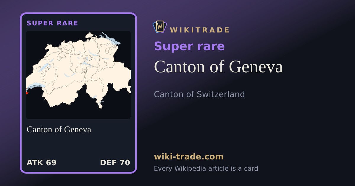 Canton of Geneva — Super rare card