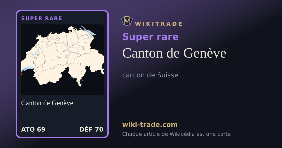 Canton de Genève — carte Super rare