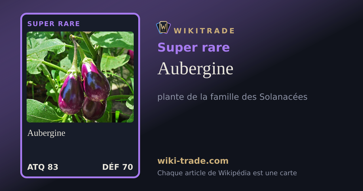 Aubergine — carte Super rare
