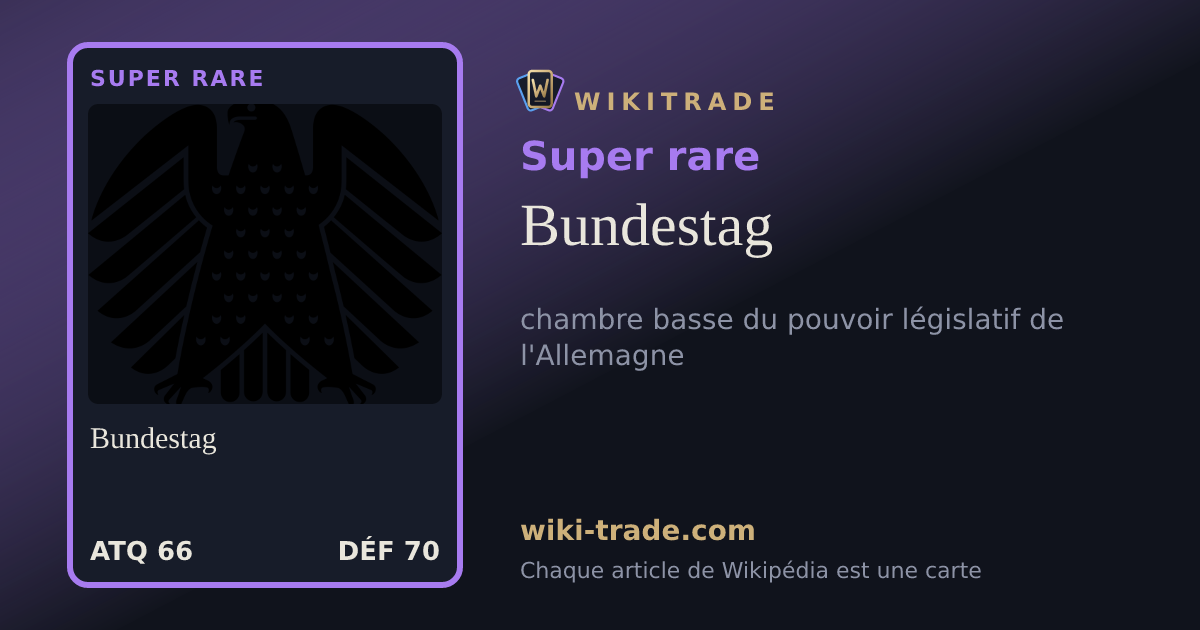 Bundestag — carte Super rare