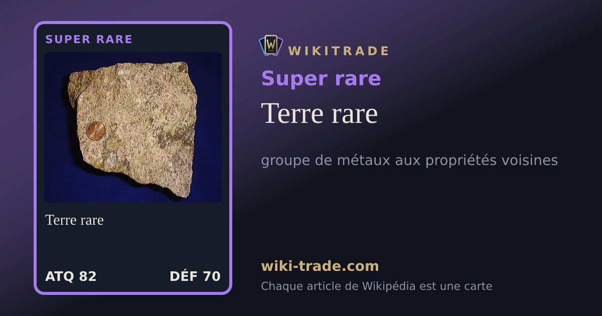 Terre rare — carte Super rare