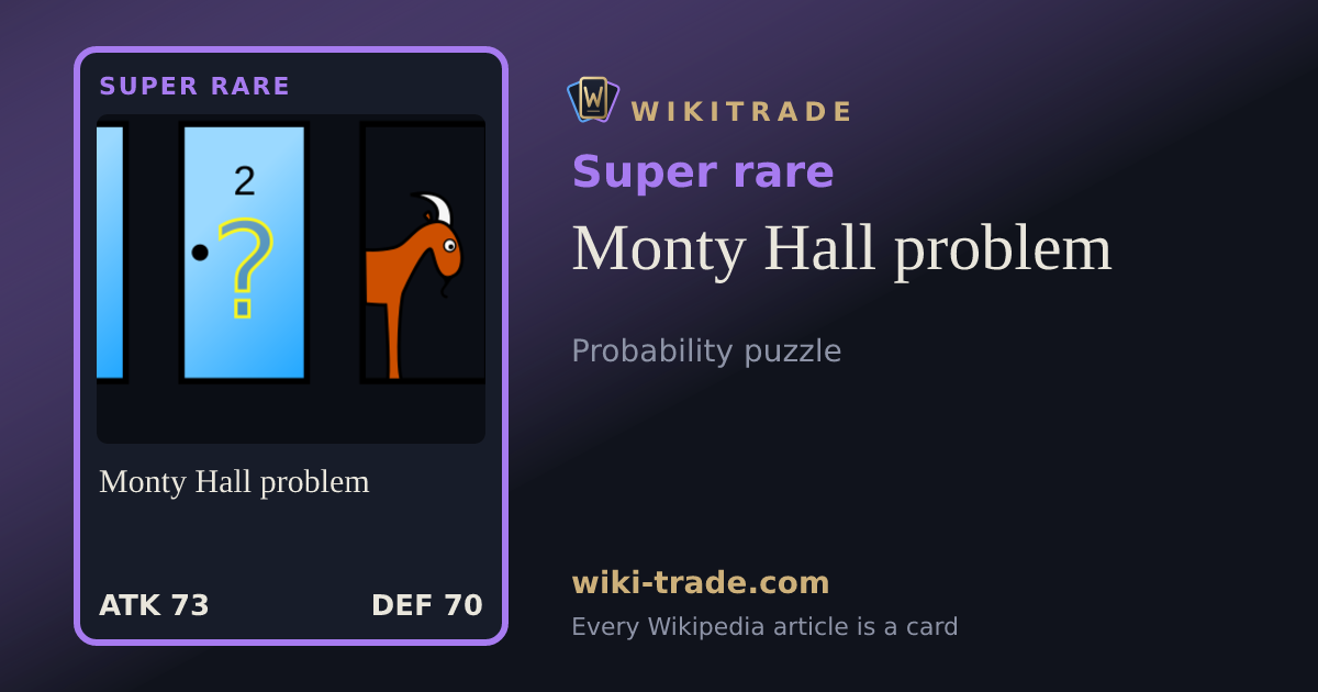 Monty Hall problem — Super rare card
