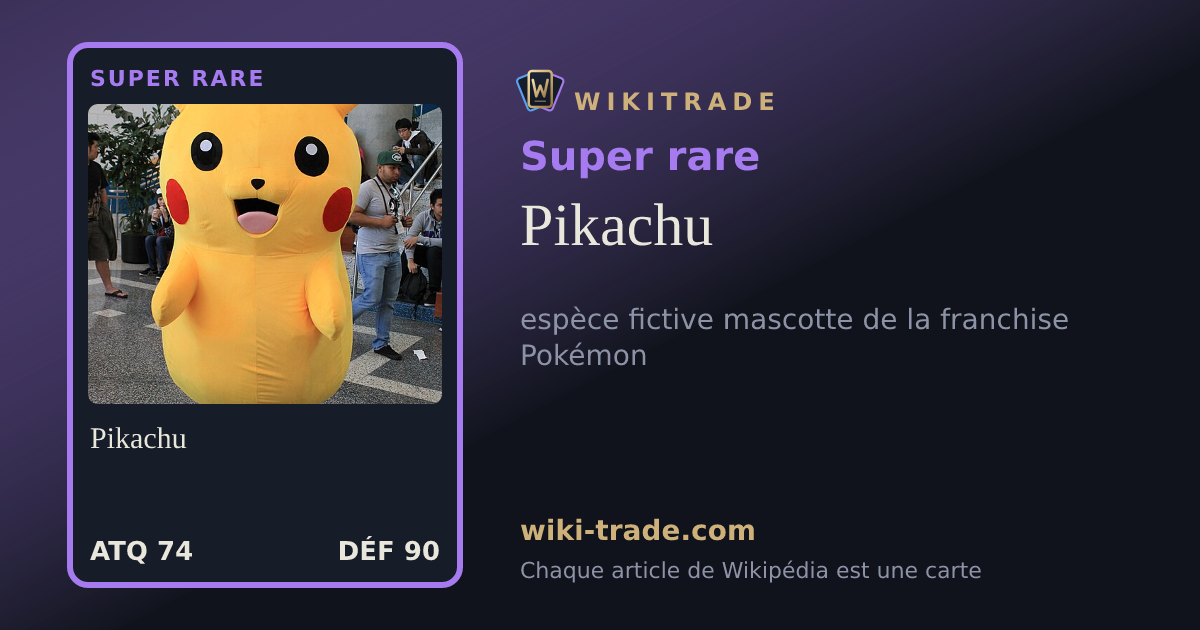 Pikachu — carte Super rare