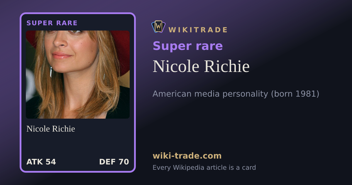 Nicole Richie — Super rare card