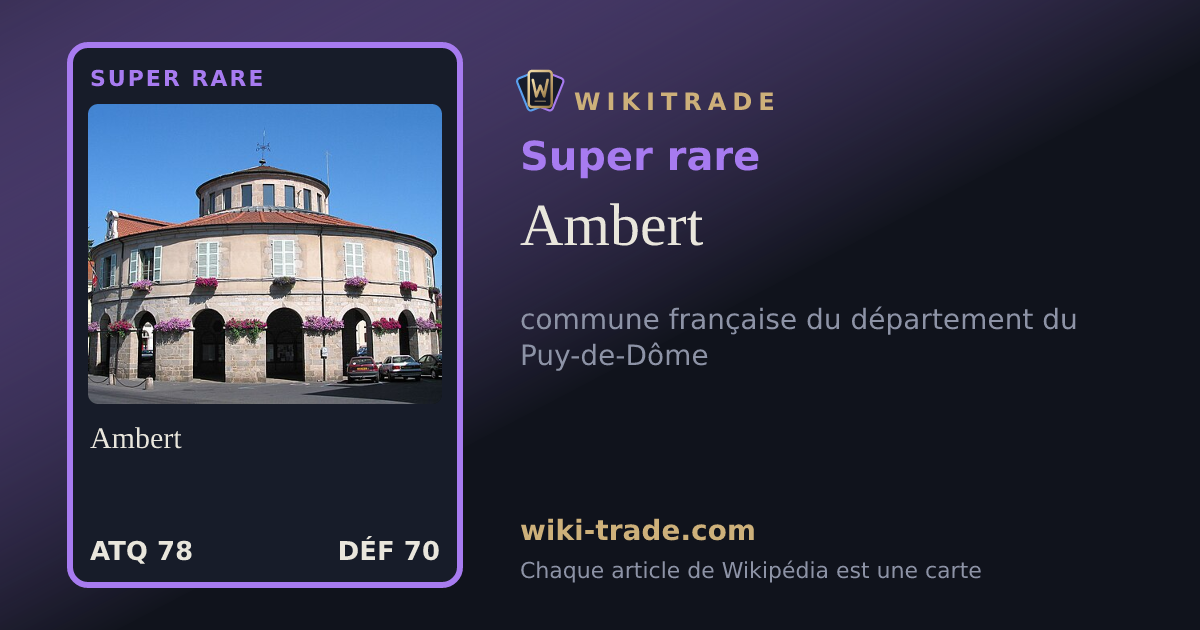 Ambert — carte Super rare