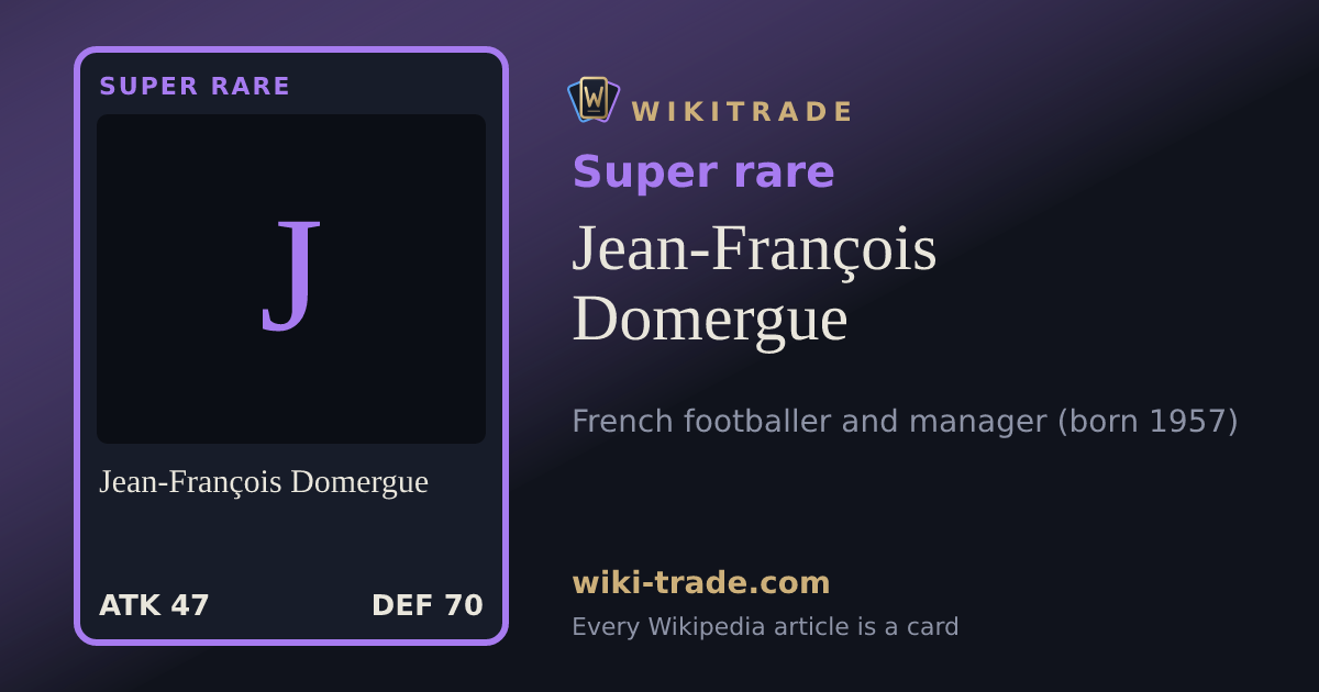 Jean-François Domergue — Super rare card
