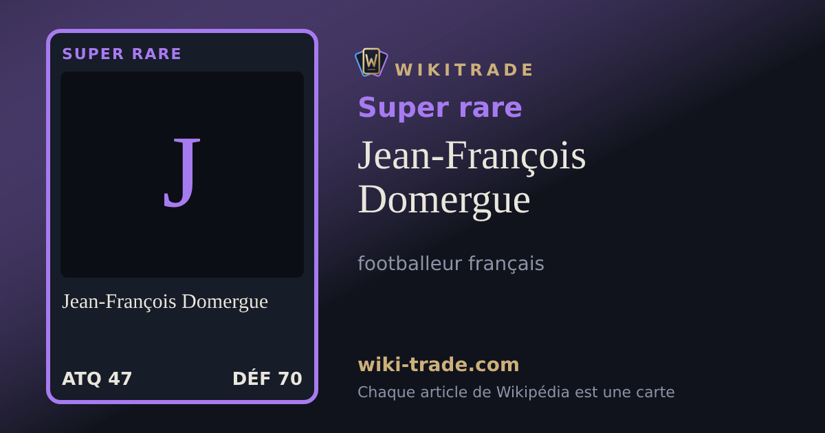 Jean-François Domergue — carte Super rare