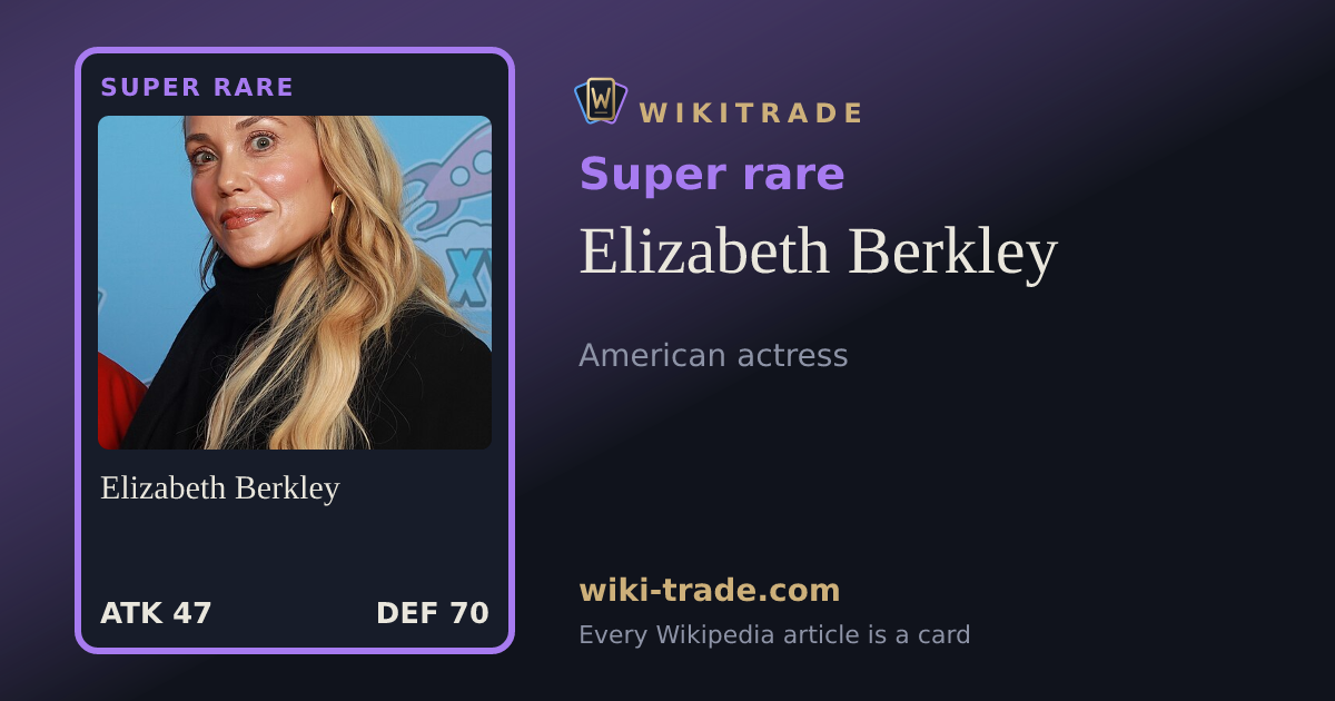 Elizabeth Berkley — Super rare card
